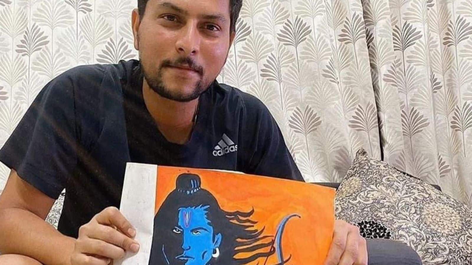 Kuldeep Yadav Unveils Painting Skills; Lord Ram Portrait Goes Viral 